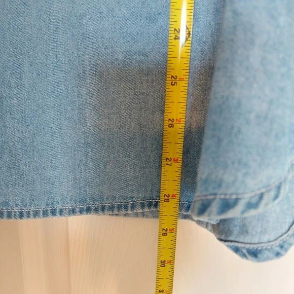 Rare Vtg. Disney Denim Button Up Winnie The Pooh Long Sleeve Shirt SZ 26/28 - Picture 5 of 15